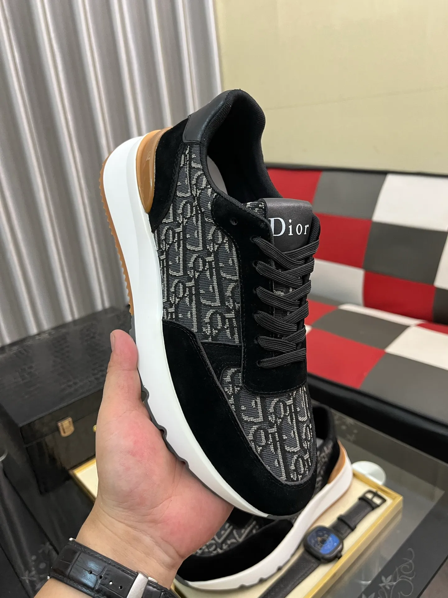 Men's shoes 💰438⌚️⌚️ [Dior] new casual shoes. Exclusive mold-making custom style, the fabric is imported from Italy, and the leather is breathable inside. Exclusively molded and customized outsole is wear-resistant. Counter-level version, perfect matching, on-shoe effect, and exquisite workmanship. Code number: 38-444️⃣Colors available
